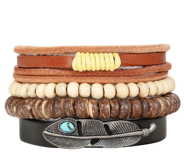 Fashion Beaded Leather Bracelets And Bracelets - Christina Clovi 