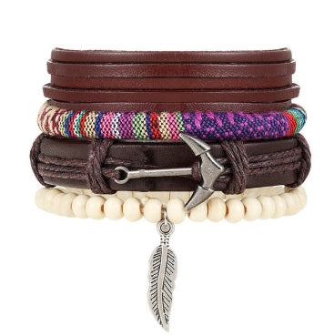 Fashion Beaded Leather Bracelets And Bracelets - Christina Clovi 