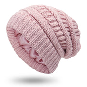 Hats Women's Protective Hairstyles, Warm Woolen Knit Satin Hats - Christina Clovi 