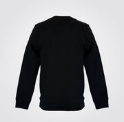 Christina Clovi Gold Embroidery Fitted Cut Sweatshirt in Black Cotton Fleece - Christina Clovi #